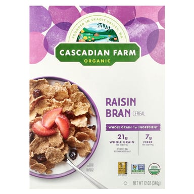 Хлопья Cascadian Farm Organic Raisin Bran, 340 г
