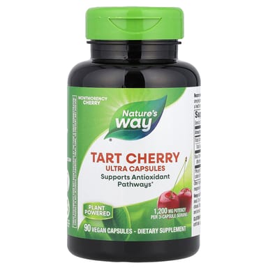 Экстракт терпкой вишни Nature's Way Ultra Capsules, вкус Tart Cherry, 400 мг, 90 растительных капсул