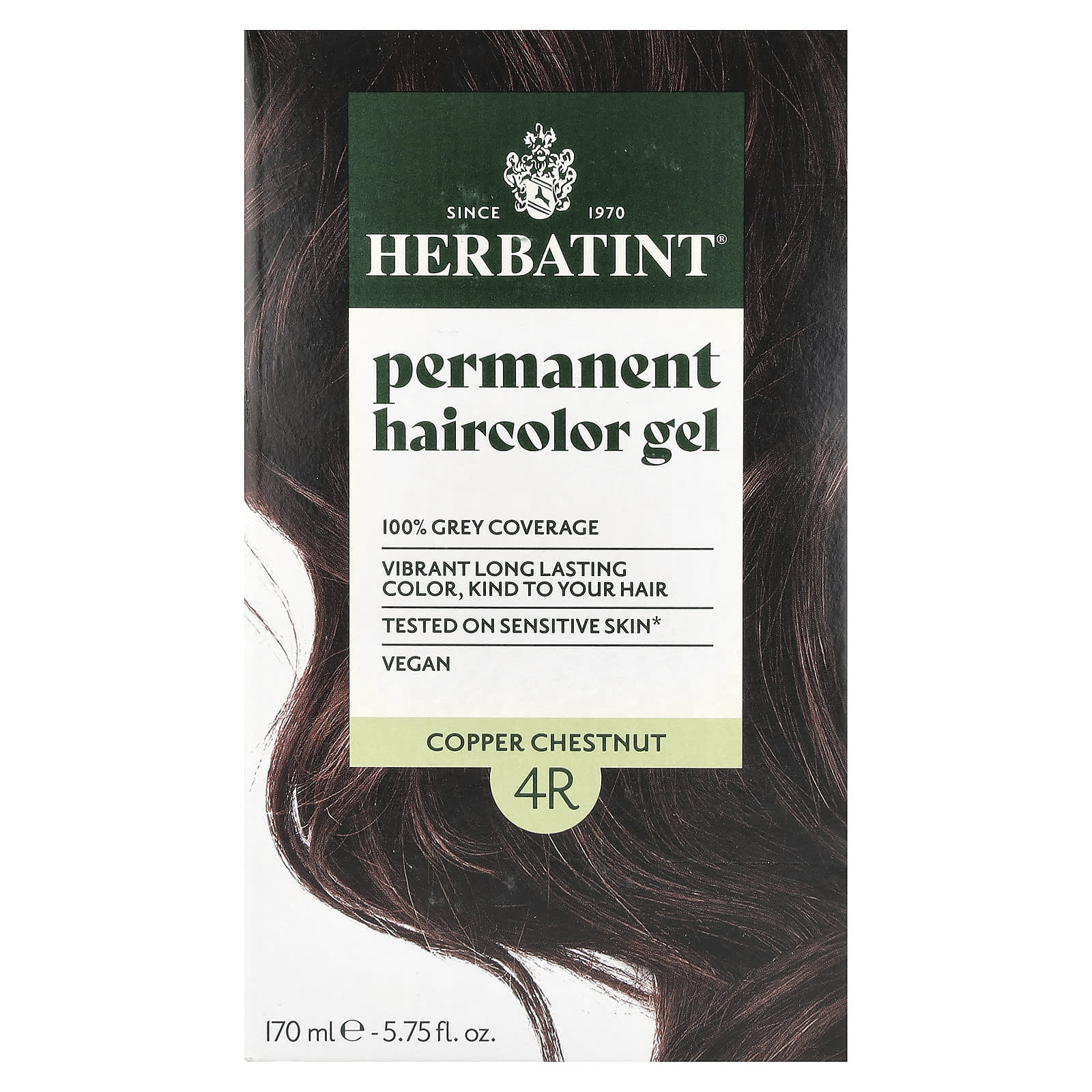Гель Herbatint Permanent Haircolor 4R Copper Chestnut, 170 мл — фото 3