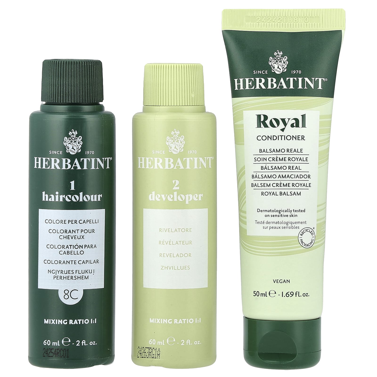 Гель Herbatint Permanent Haircolor 8C Light Ash Blonde, 170 мл