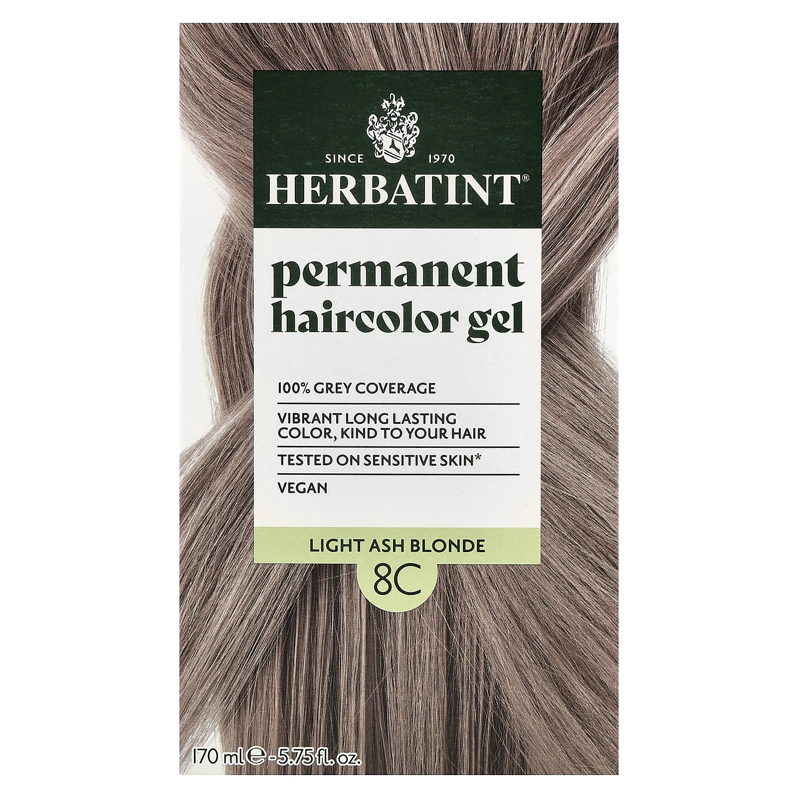 Гель Herbatint Permanent Haircolor 8C Light Ash Blonde, 170 мл — фото 3
