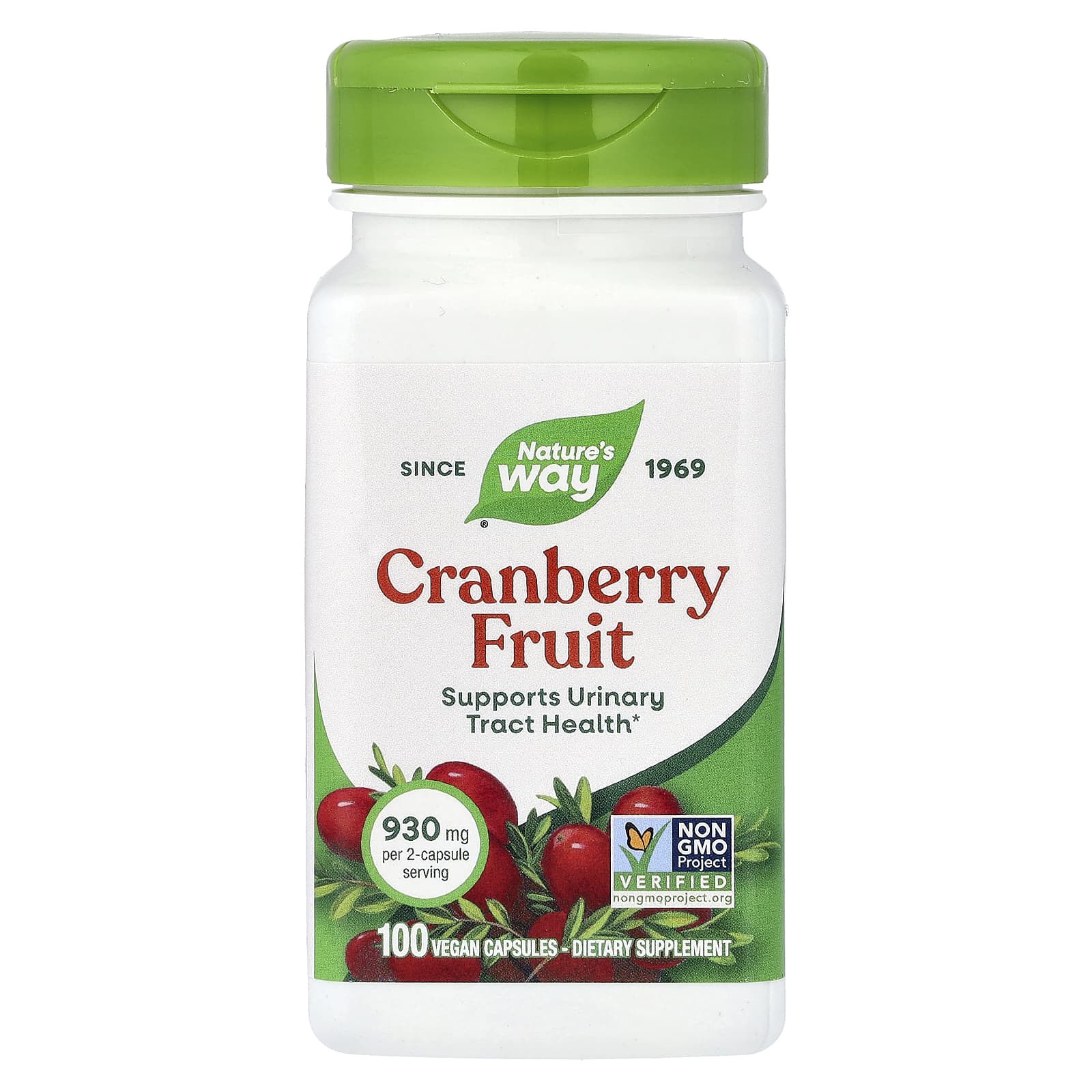 Клюква Nature's Way Fruit, 465 мг, 100 растительных капсул