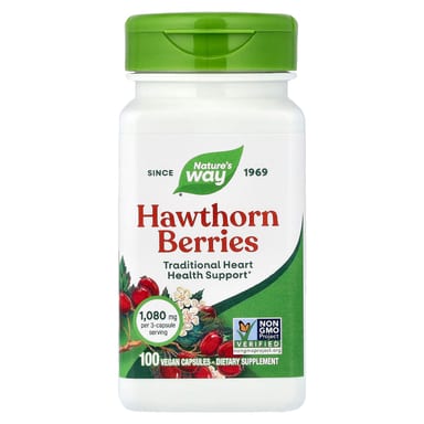 Ягоды боярышника Nature's Way Berries, 360 мг, 100 растительных капсул