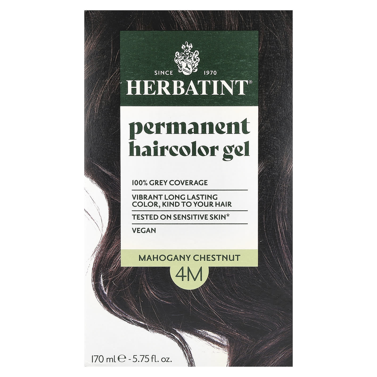 Гель Herbatint Permanent Haircolor 4M Mahogany Chestnut, 170 мл — фото 3