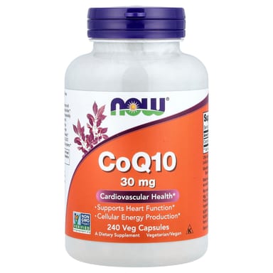 Коэнзим Q10 NOW Foods, 30 мг, 240 растительных капсул