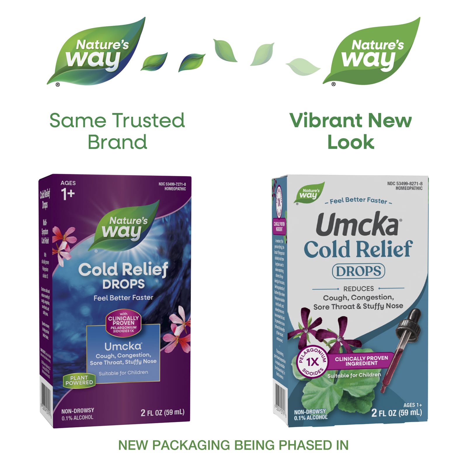 Комплекс Umcka Nature's Way® Cold Relief Drops, для детей от 1 лет, 59 мл, капли