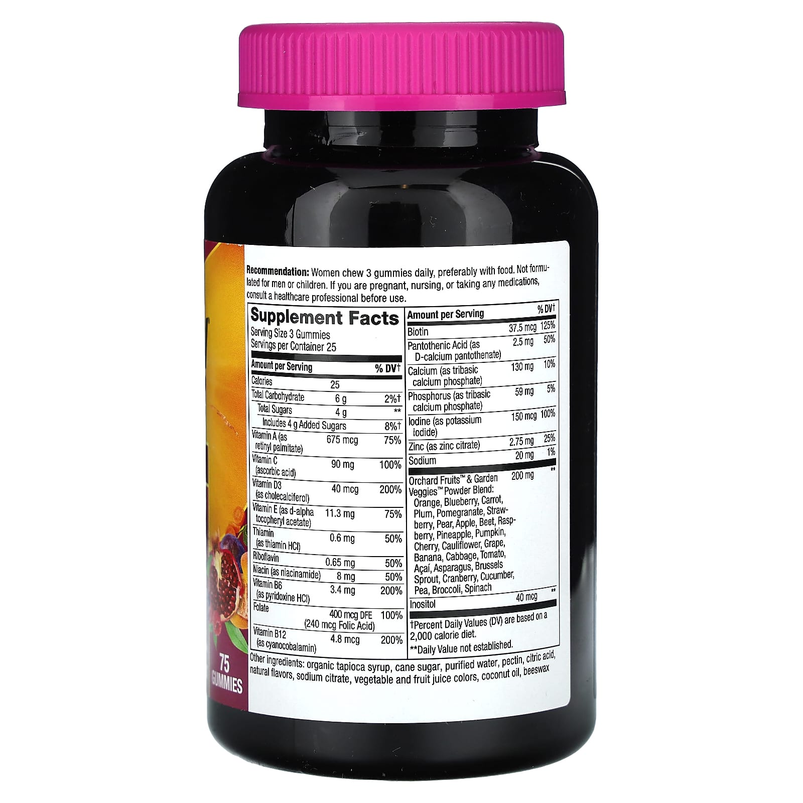 Мультивитамины Nature's Way Alive! Women's Premium Gummy Cherry & Blueberry Acai, вкус Grape, 75 жевательных пастилок — фото 2