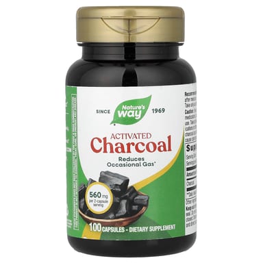 Активированный уголь Nature's Way, 280 мг, 100 капсул