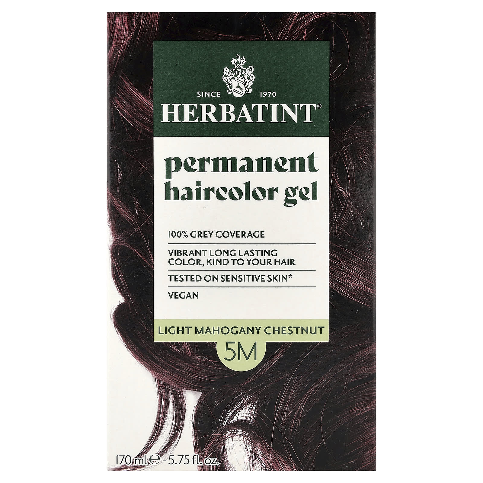 Гель Herbatint Permanent Haircolor 5M Light Mahogany Chestnut, 170 мл — фото 3