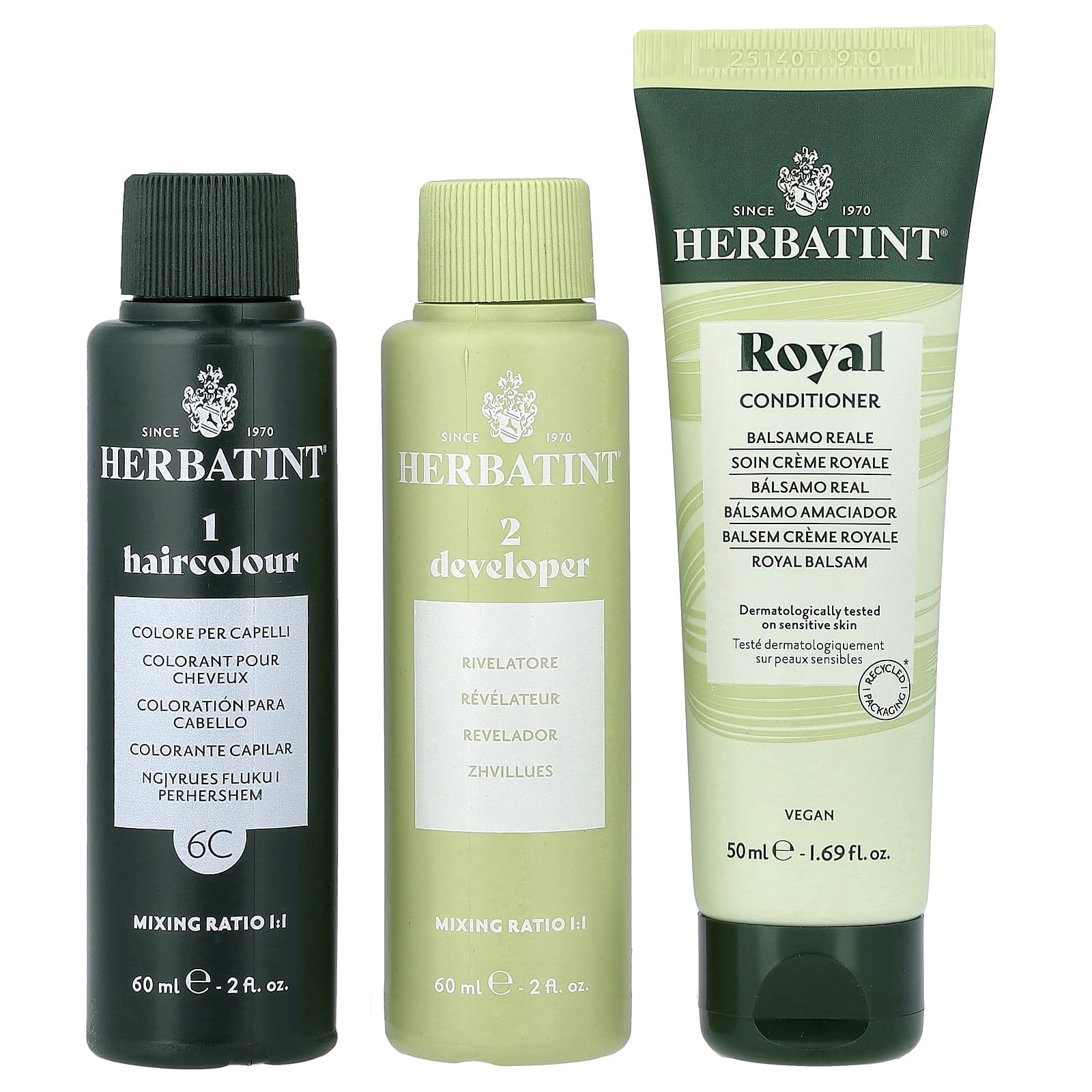 Гель Herbatint Permanent Haircolor 6C Dark Ash Blonde, 170 мл