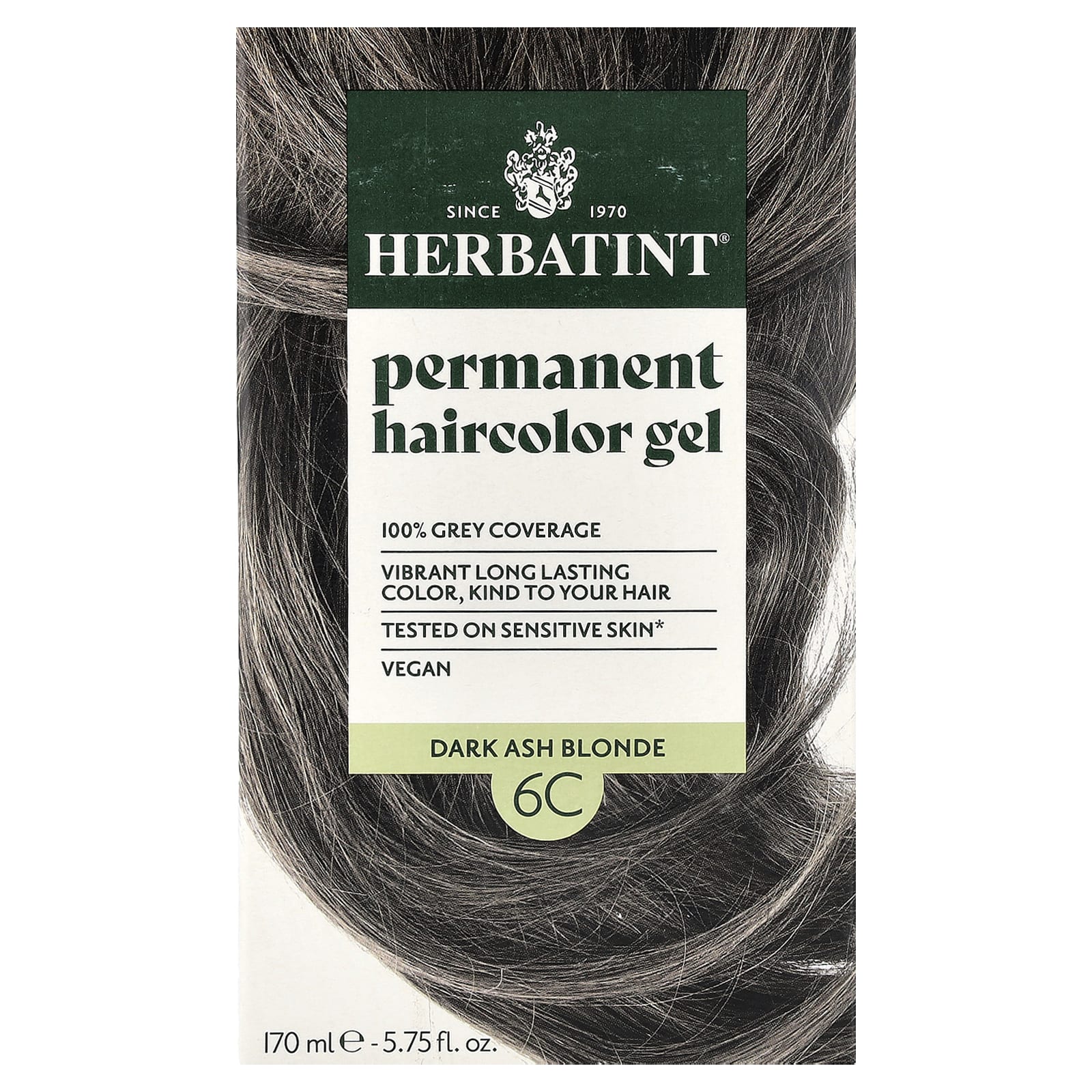 Гель Herbatint Permanent Haircolor 6C Dark Ash Blonde, 170 мл — фото 3