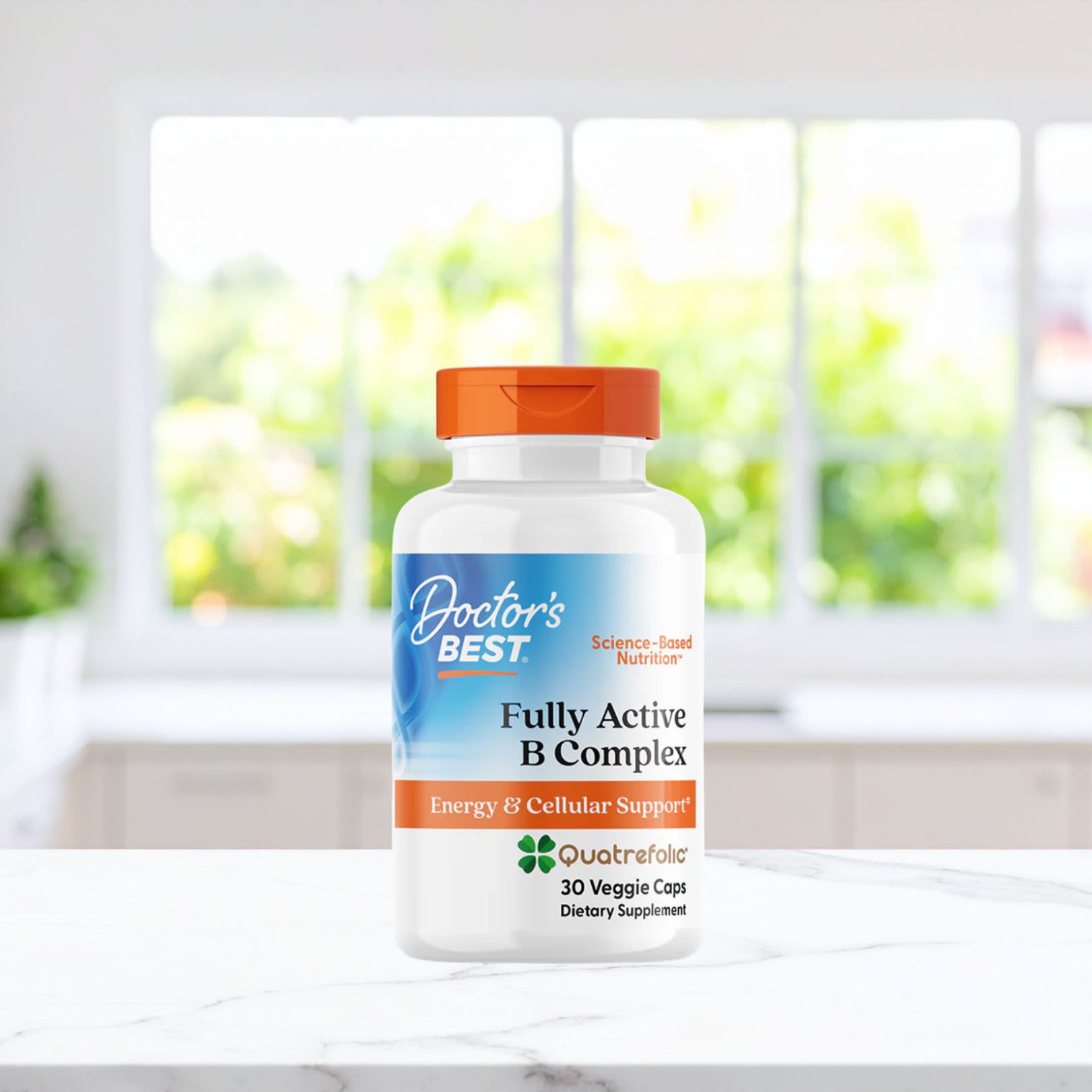 Комплекс витаминов B Doctor's Best Fully Active with Quatrefolic®, 30 растительных капсул — фото 7