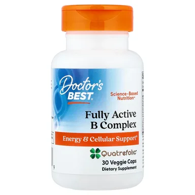 Фото товара: Комплекс витаминов B Doctor's Best Fully Active with Quatrefolic®, 30 растительных капсул