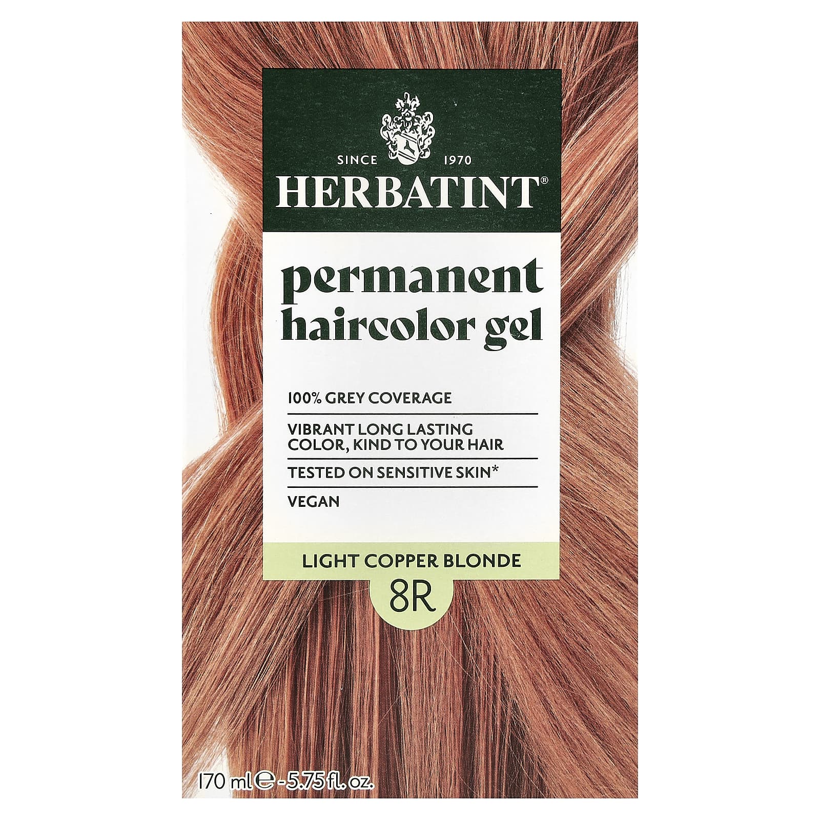 Гель Herbatint Permanent Haircolor 8R Light Copper Blonde, 170 мл — фото 3