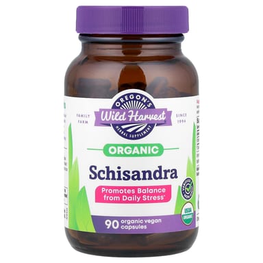 Лимонник (Schisandra) Oregon's Wild Harvest Organic, 475 мг, капсулы