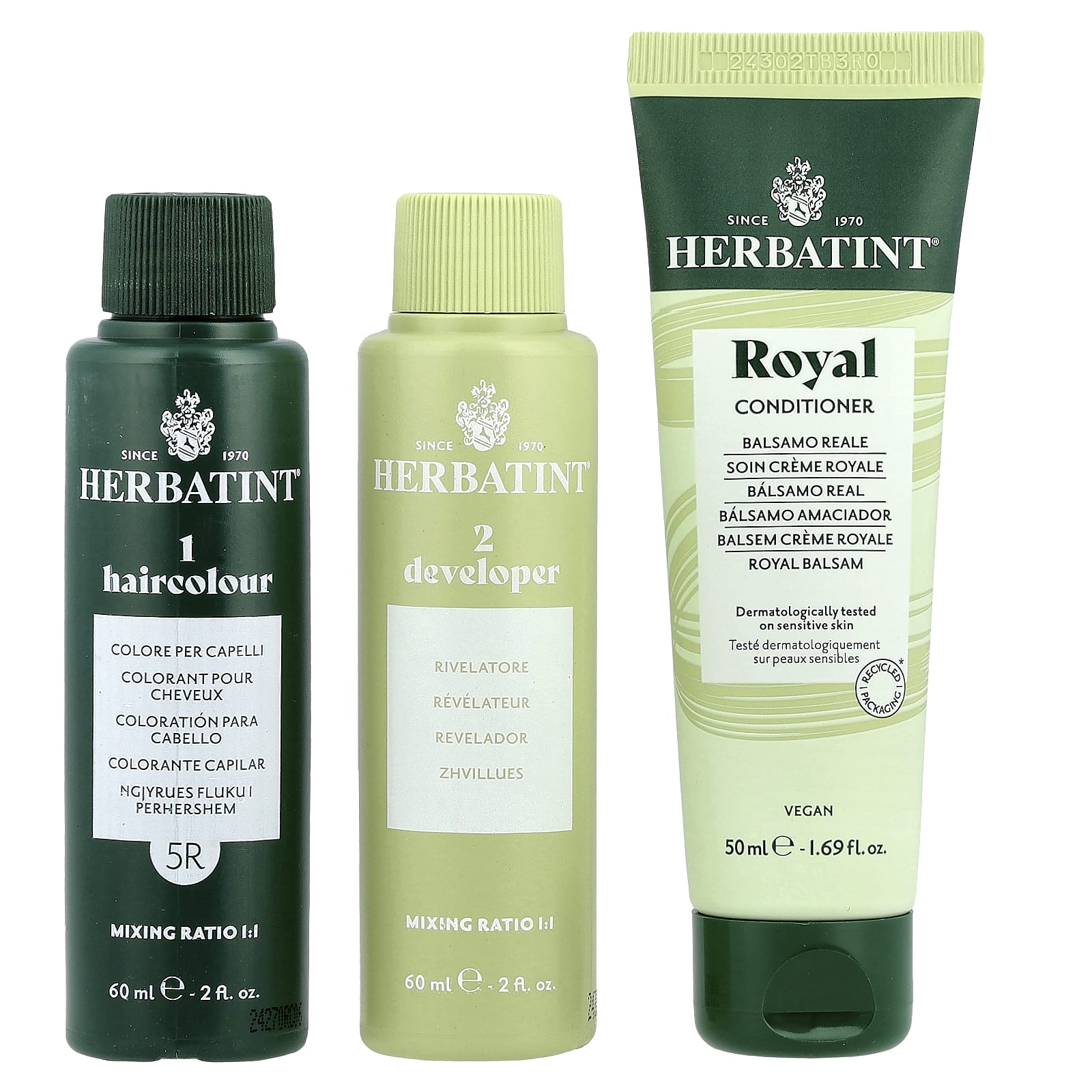 Гель Herbatint Permanent Haircolor 5R Light Copper Chestnut, 170 мл — фото 2