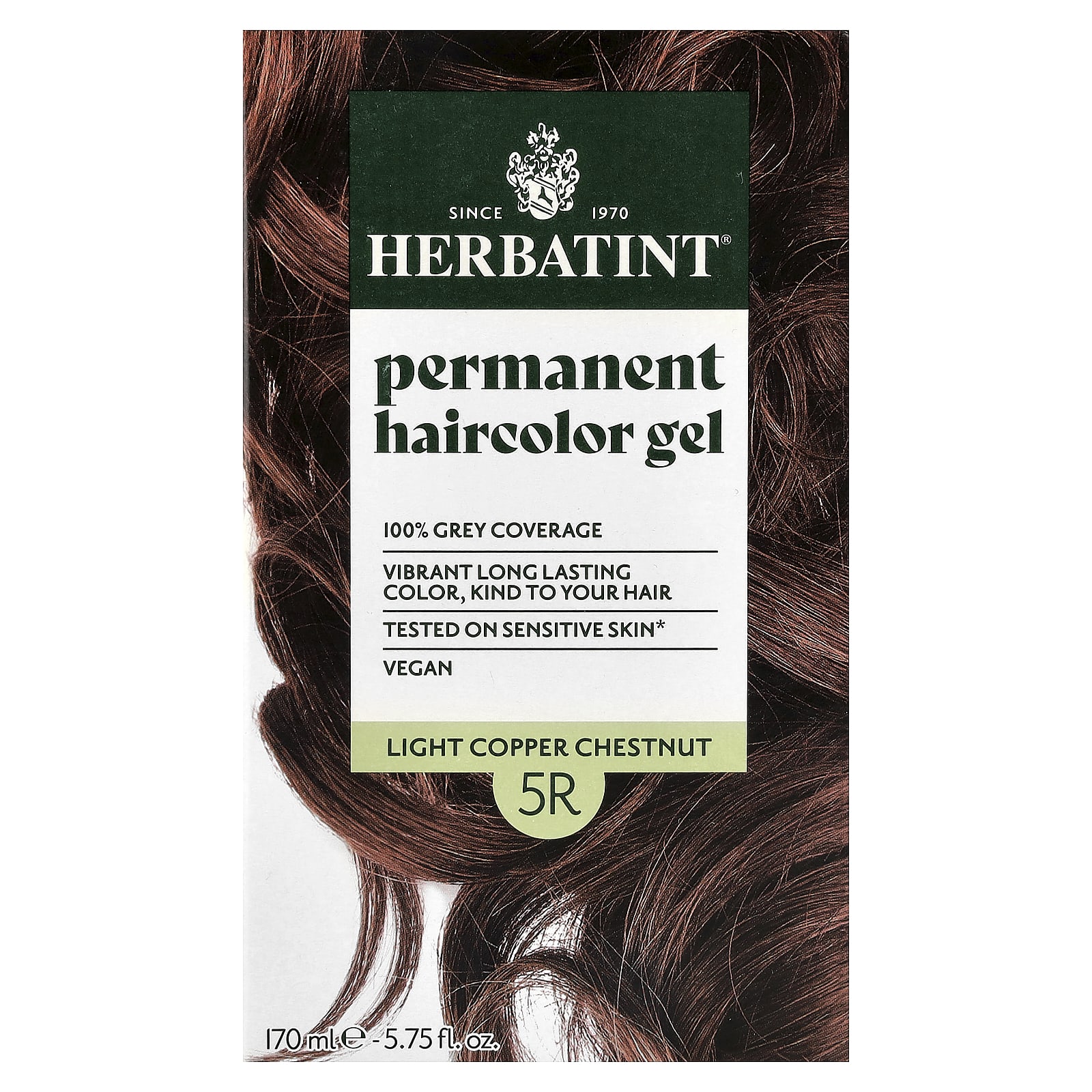 Гель Herbatint Permanent Haircolor 5R Light Copper Chestnut, 170 мл — фото 3