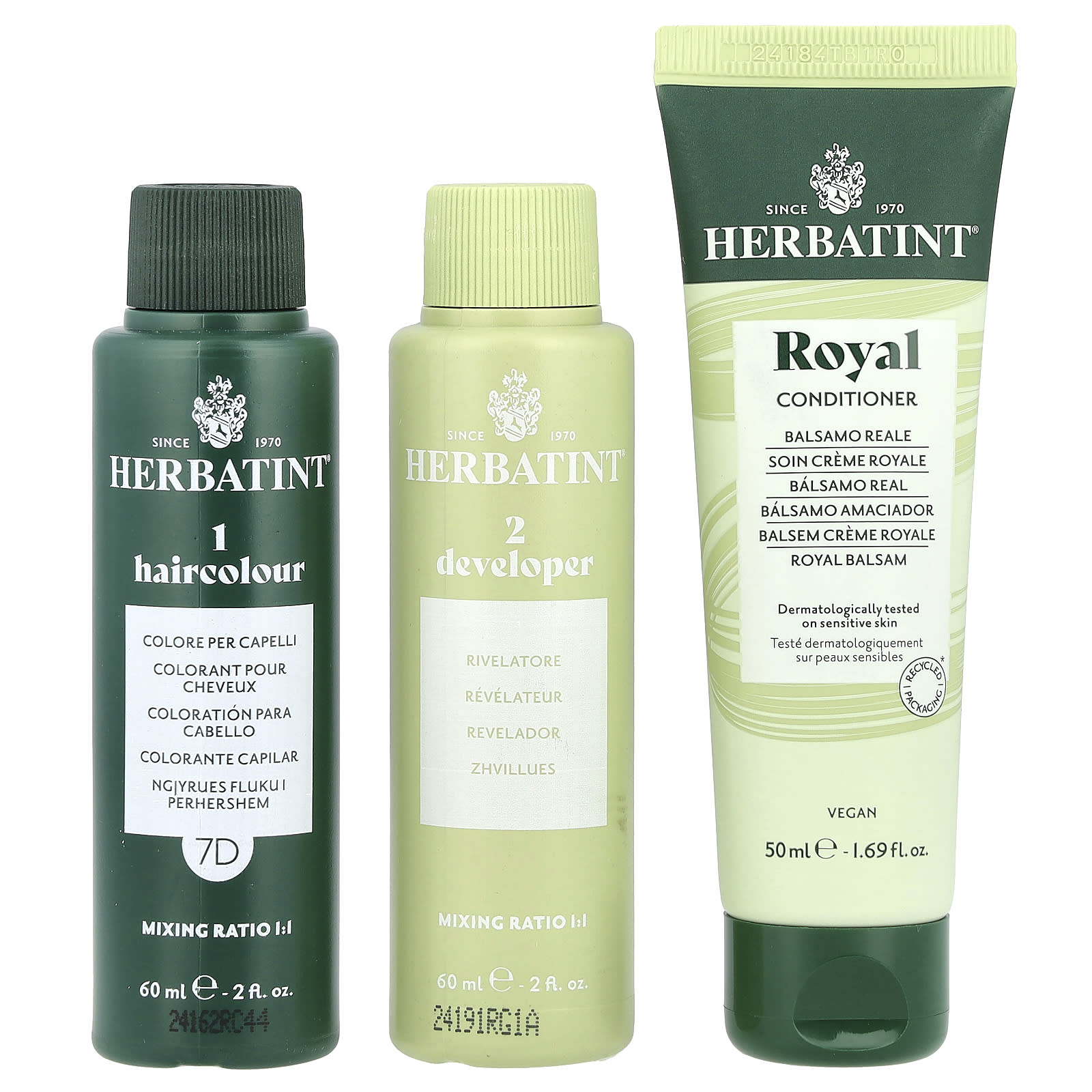Гель Herbatint Permanent Haircolor 7D Golden Blonde, 170 мл