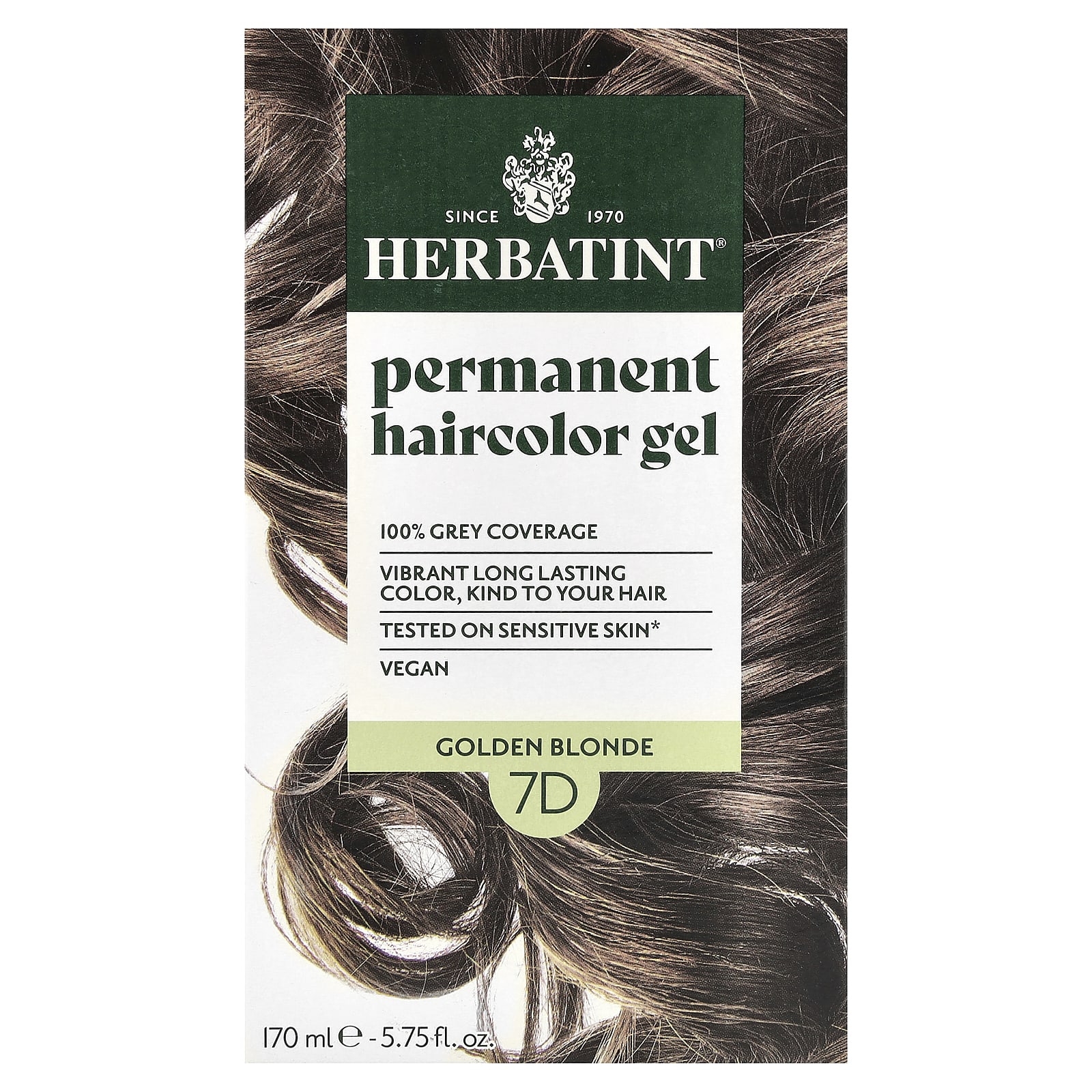 Гель Herbatint Permanent Haircolor 7D Golden Blonde, 170 мл — фото 3
