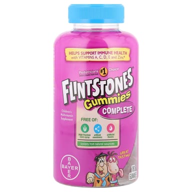 Детские мультивитамины Flintstones Complete with Vitamin A C D E and Zinc, 180 жевательных пастилок