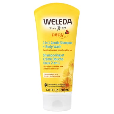 Детский гель для душа Weleda Baby 2-in-1 Gentle Shampoo + Calendula Extracts, 200 мл