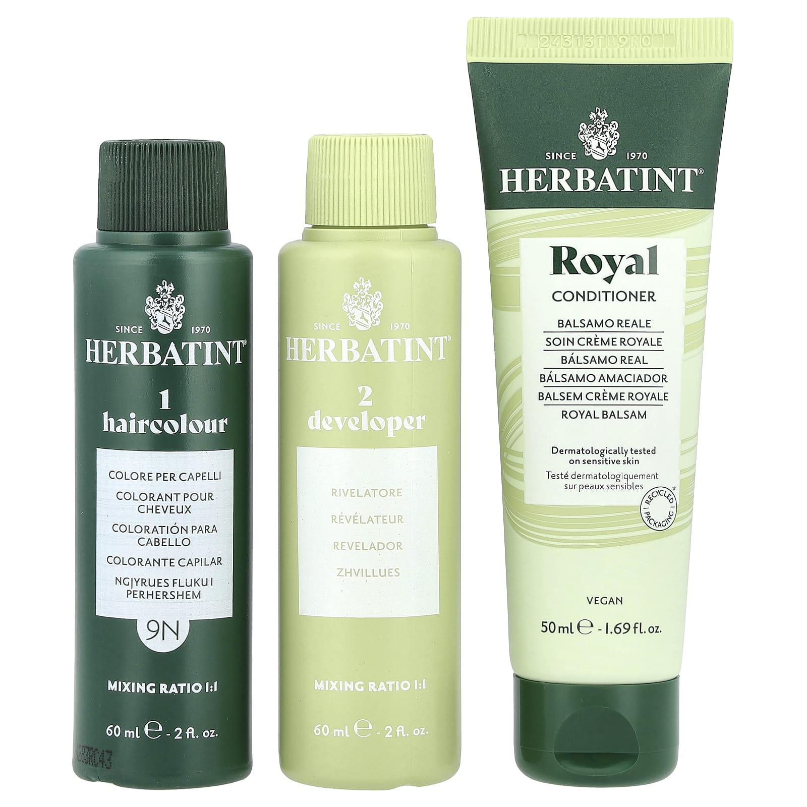 Мёд Herbatint Permanent Haircolor Gel 9N Blonde, 170 мл, гель
