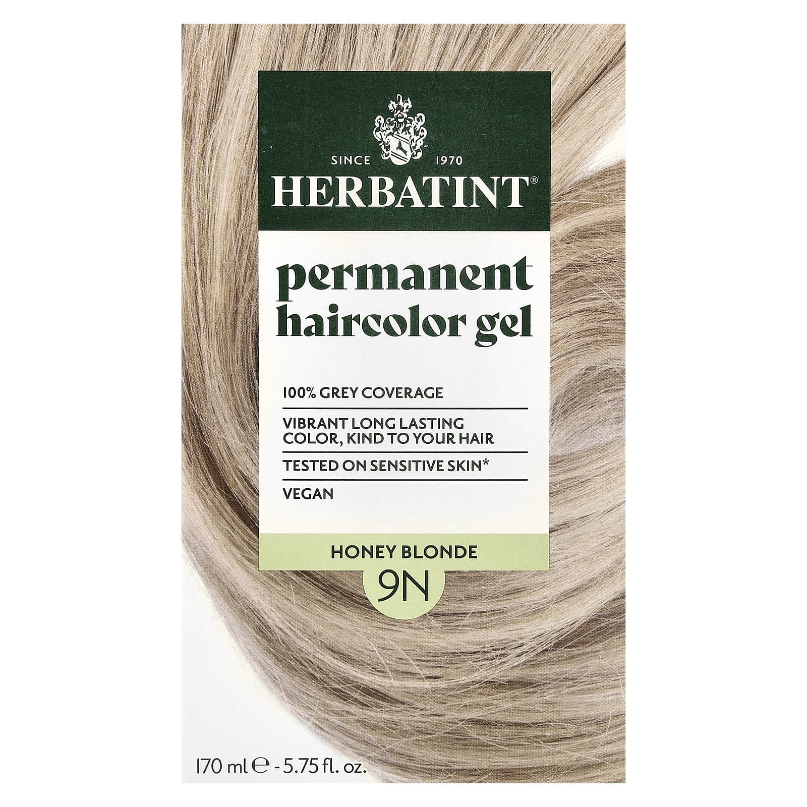 Мёд Herbatint Permanent Haircolor Gel 9N Blonde, 170 мл, гель — фото 3
