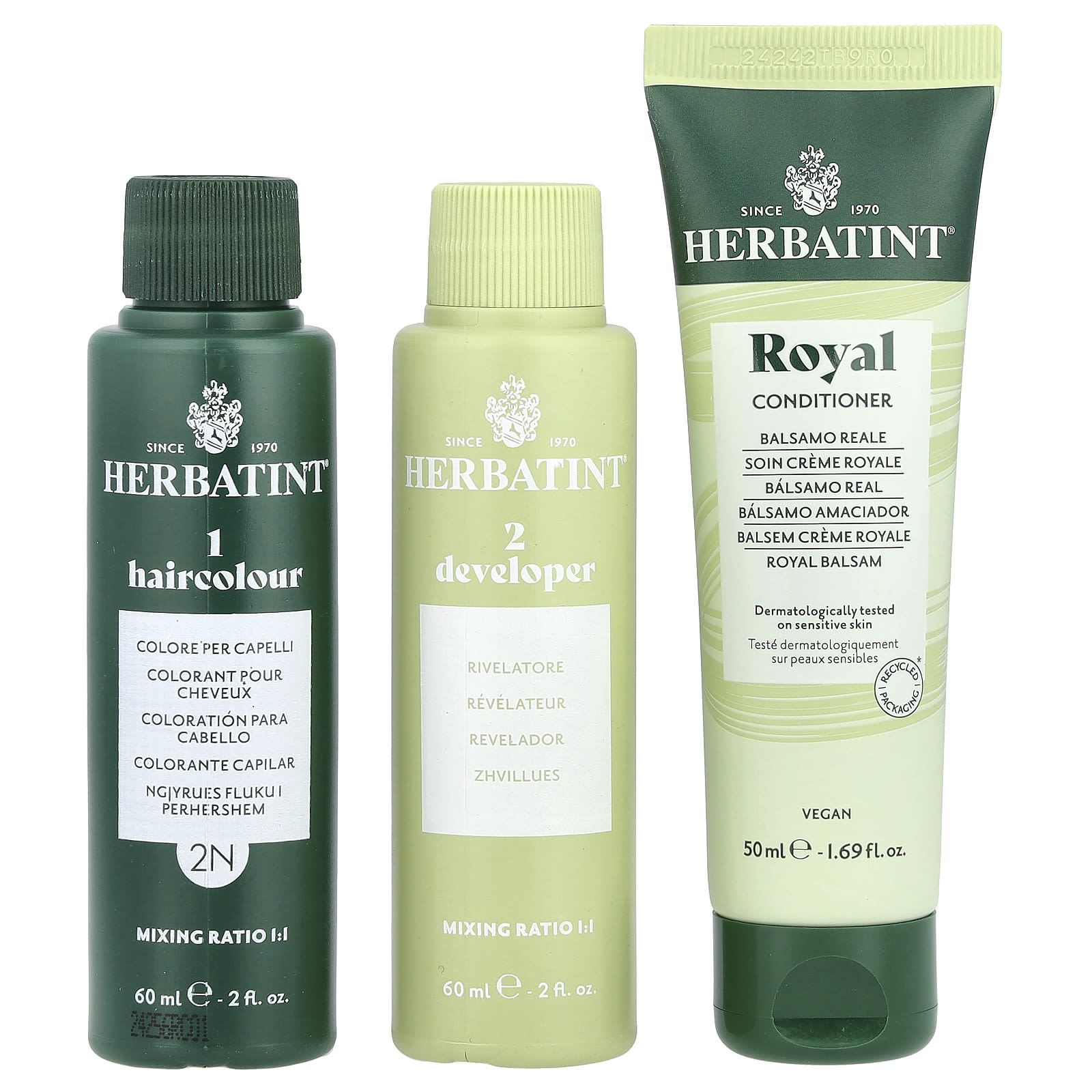 Гель Herbatint Permanent Haircolor 2N Brown, 170 мл