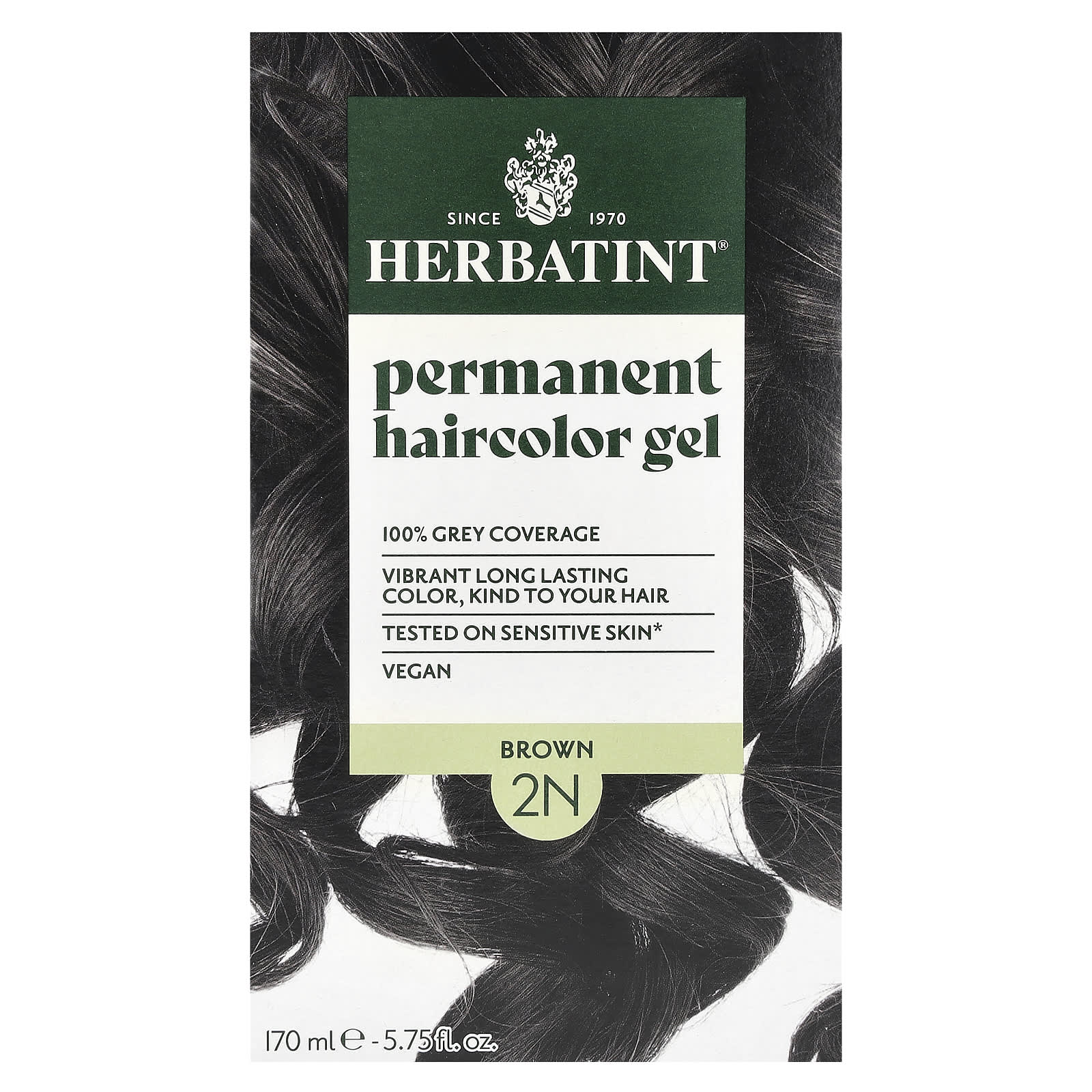 Гель Herbatint Permanent Haircolor 2N Brown, 170 мл — фото 3