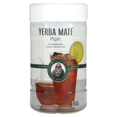 Травяной чай Wisdom Of The Ancients Yerba Mate Plain Instant Unsweetened, 79.9 г