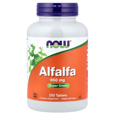 Люцерна NOW Foods, 650 мг, 250 таблеток