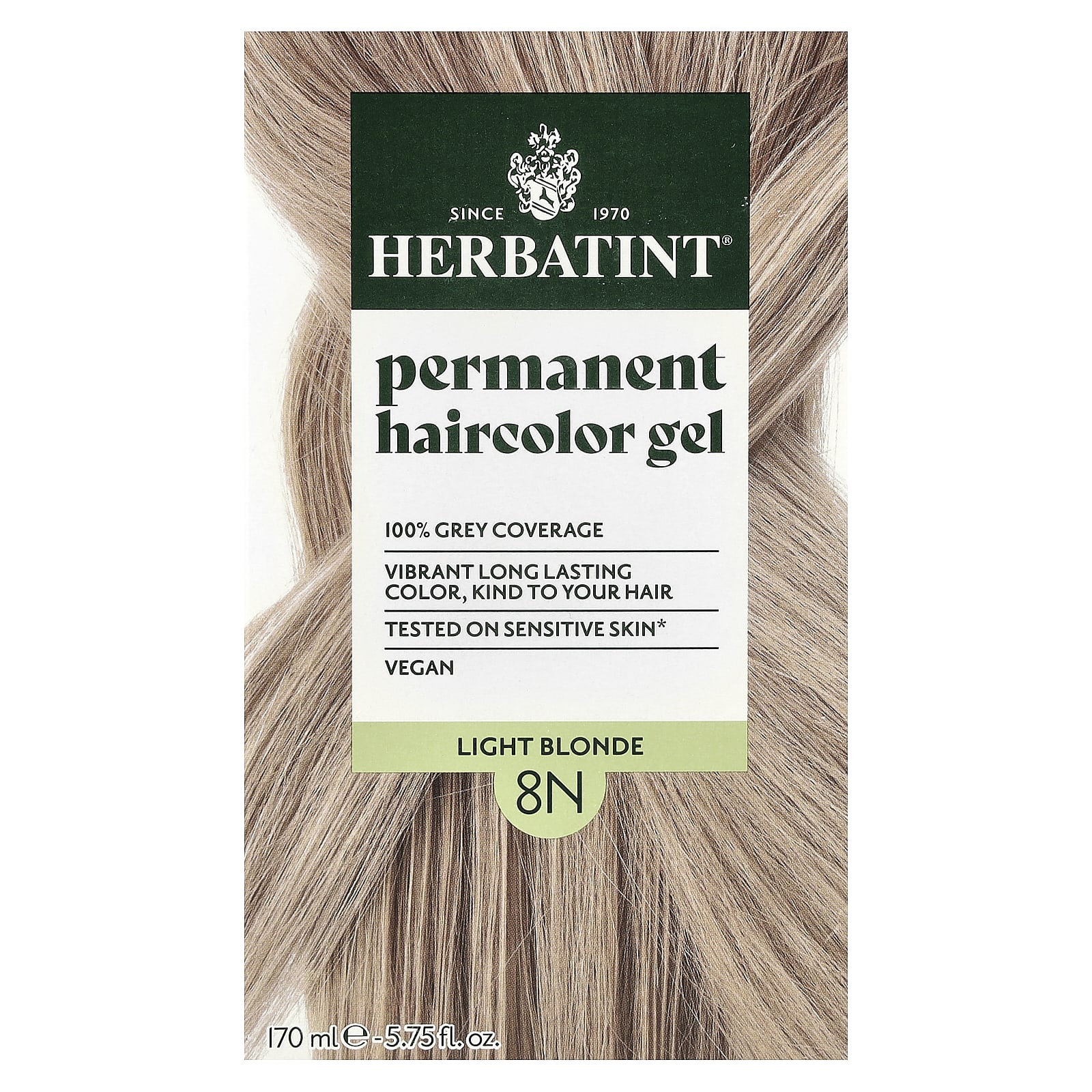 Гель Herbatint Permanent Haircolor 8N Light Blonde, 170 мл — фото 3