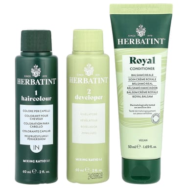 Гель Herbatint Permanent Haircolor 1N, оттенок Black, 170 мл
