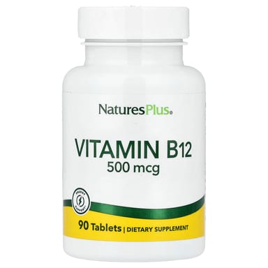 Витамин B12 NaturesPlus, 500 мкг, 90 таблеток