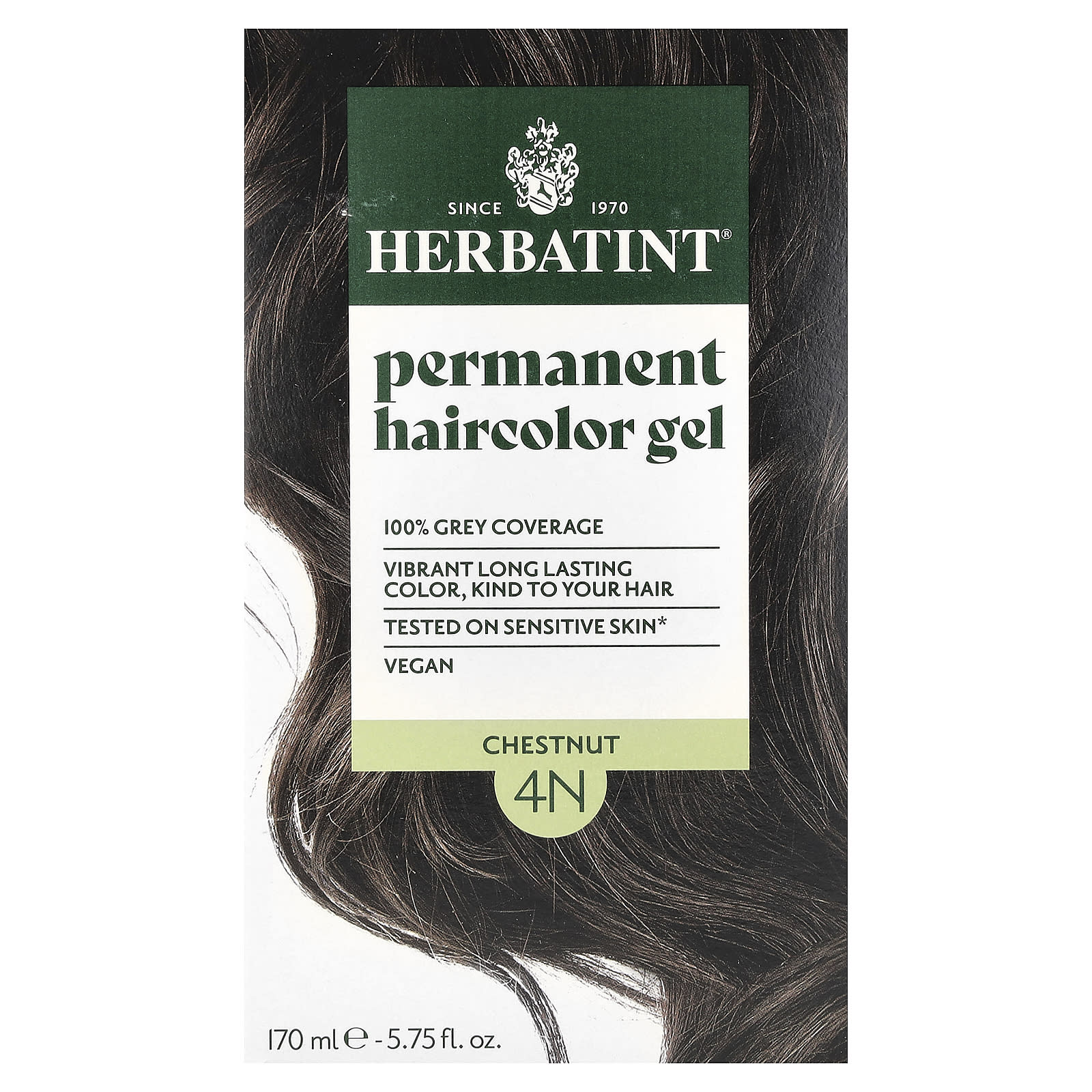 Гель Herbatint Permanent Haircolor 4N Chestnut, 170 мл — фото 3