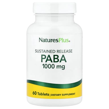ПАБК NaturesPlus, пролонгированное высвобождение, 1000 мг, 60 таблеток