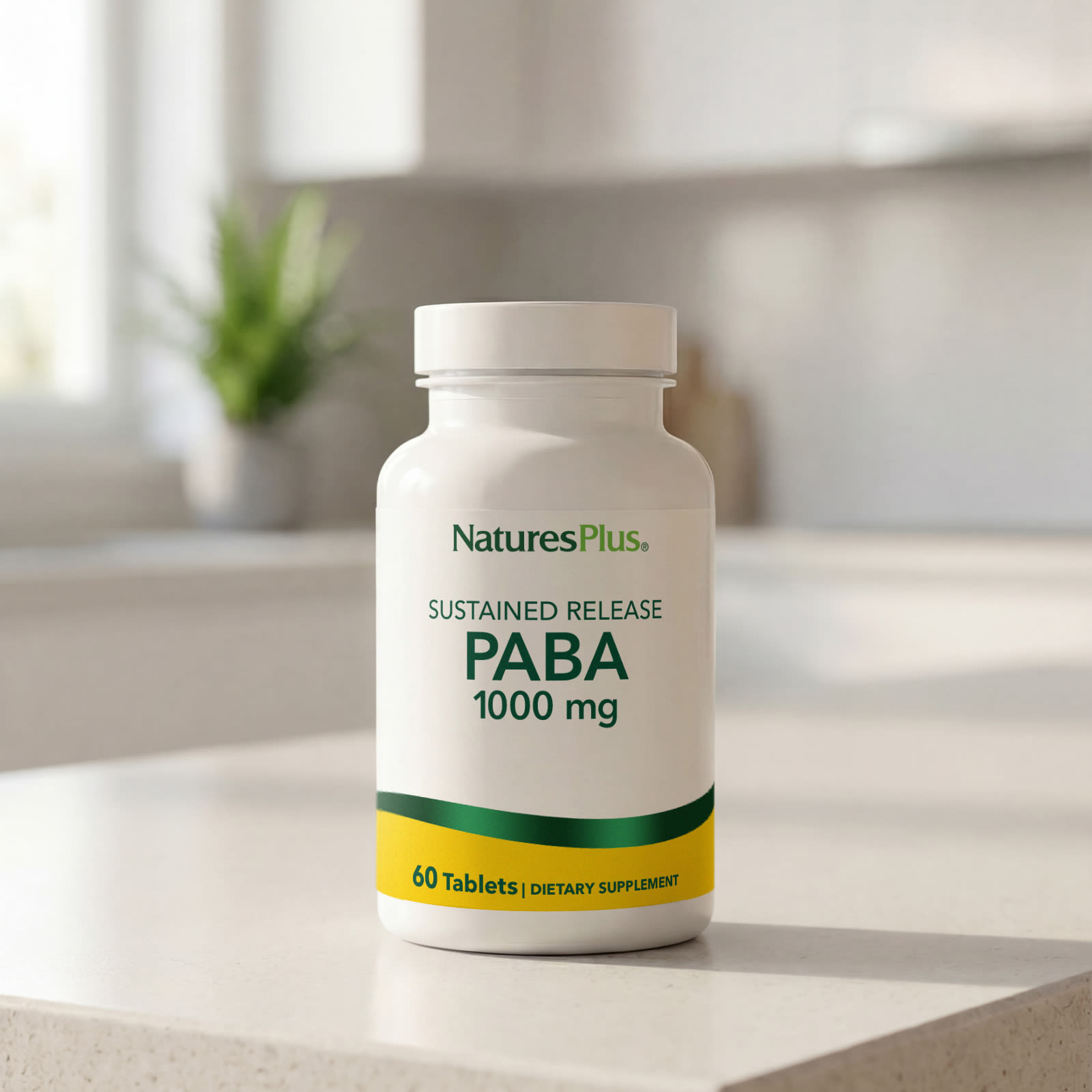 ПАБК NaturesPlus, пролонгированное высвобождение, 1000 мг, 60 таблеток — фото 5