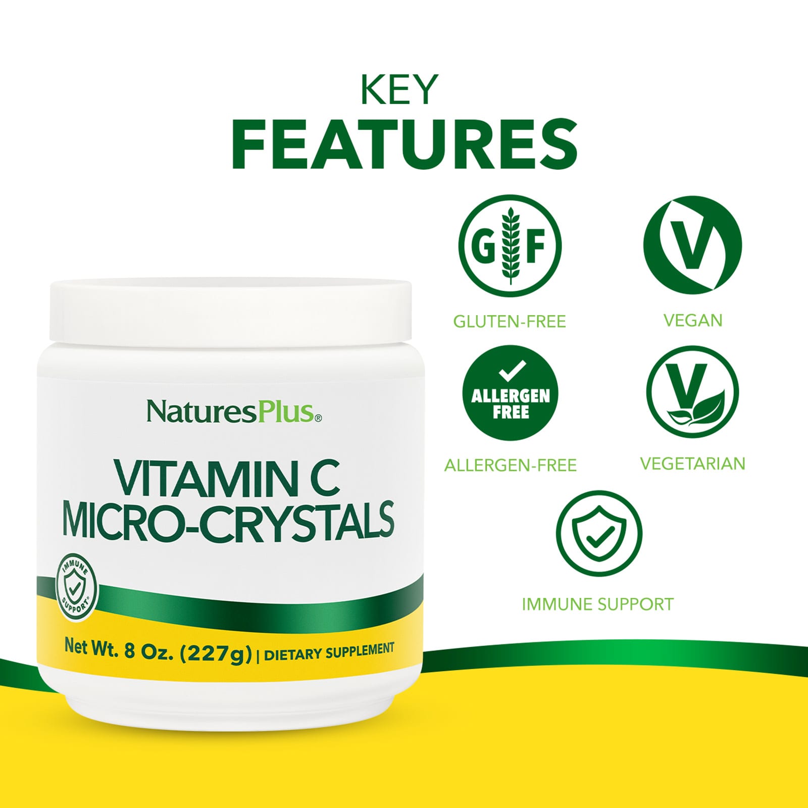 Витамин C NaturesPlus Micro-Crystals, 227 г — фото 3