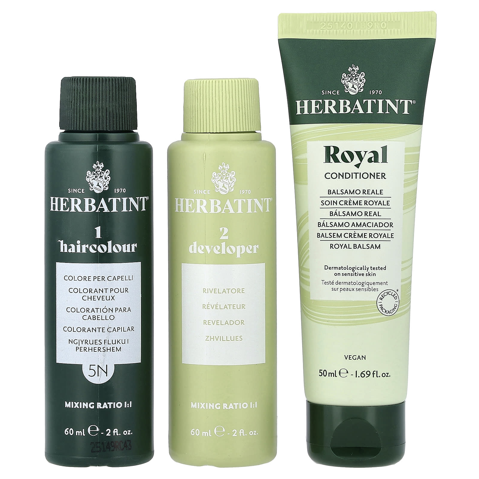 Гель Herbatint Permanent Haircolor 5N Light Chestnut, 170 мл — фото 2