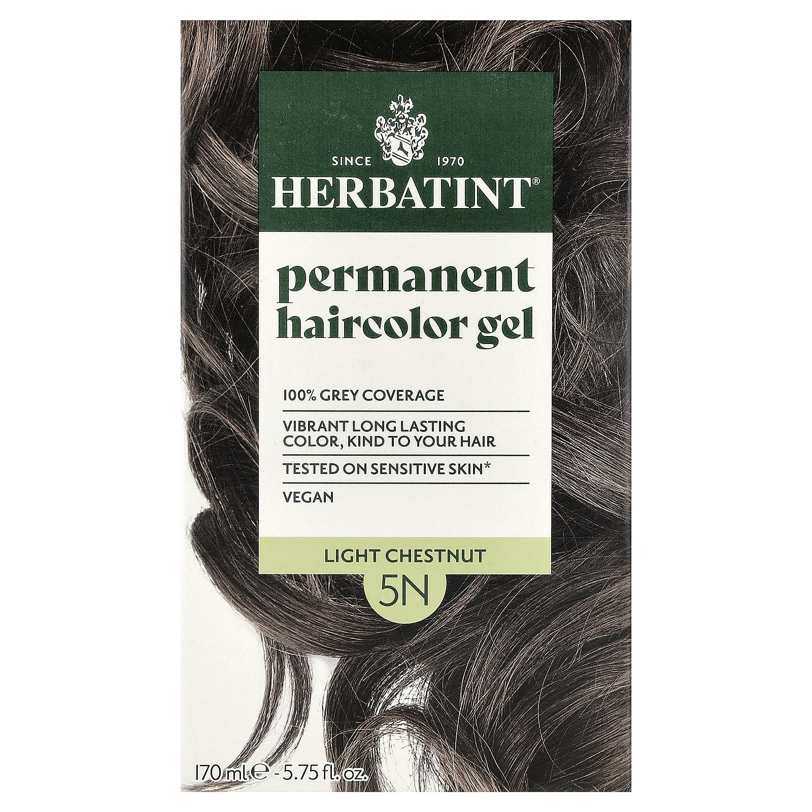 Гель Herbatint Permanent Haircolor 5N Light Chestnut, 170 мл — фото 3