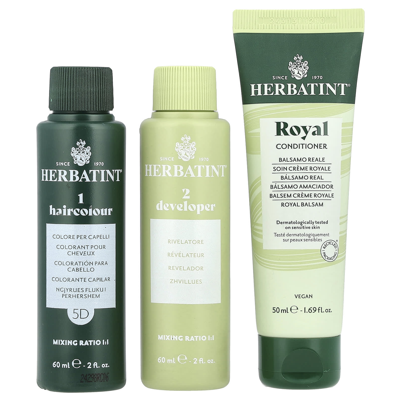 Гель Herbatint Permanent Haircolor 5D Light Golden Chestnut, 170 мл