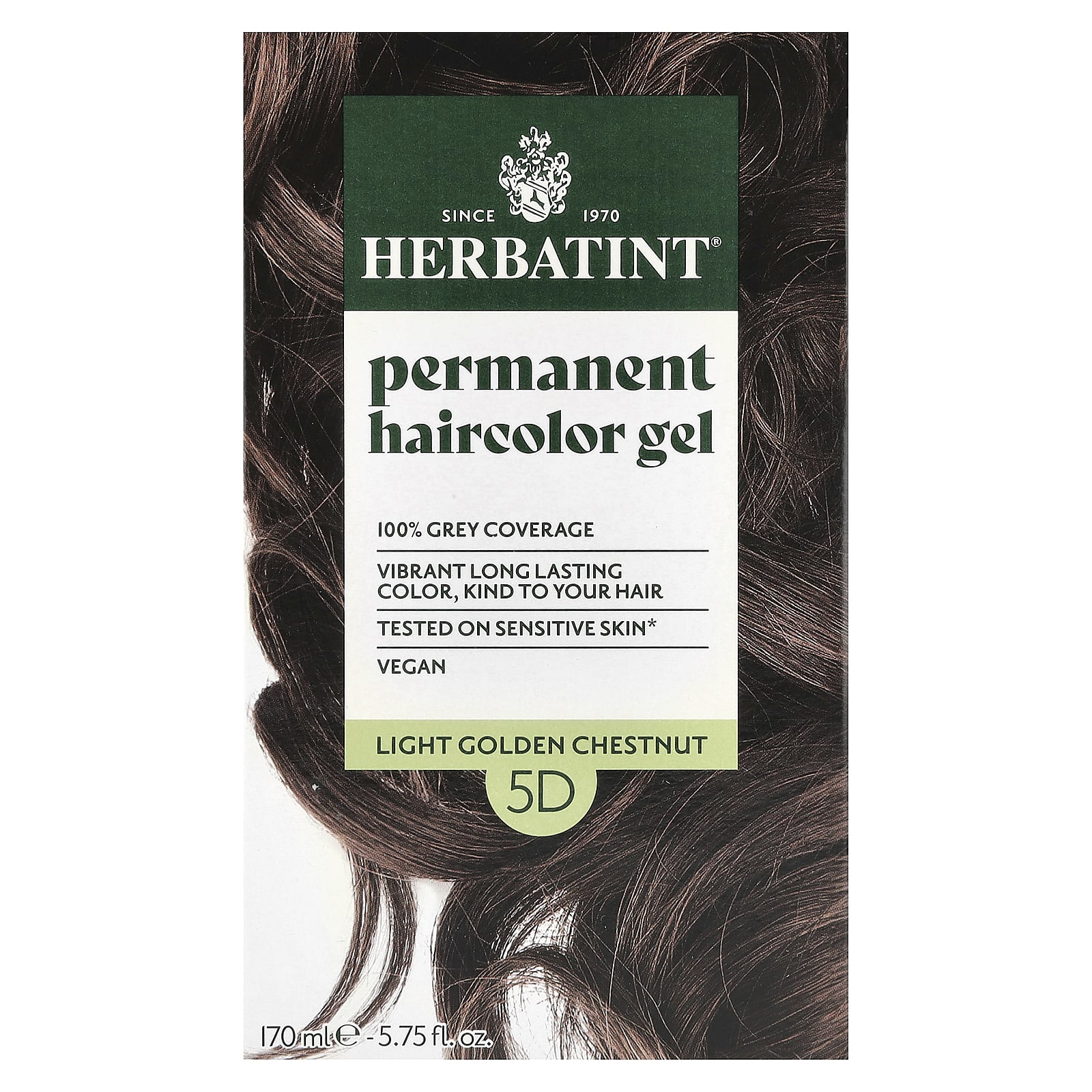 Гель Herbatint Permanent Haircolor 5D Light Golden Chestnut, 170 мл — фото 3