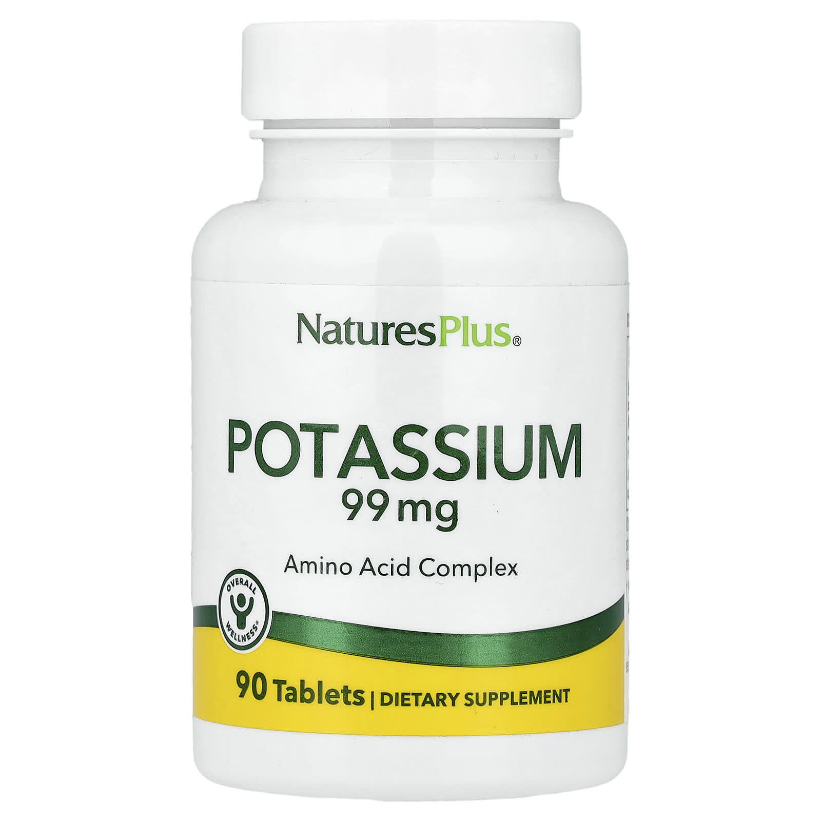 Калий NaturesPlus, 99 мг, 90 таблеток