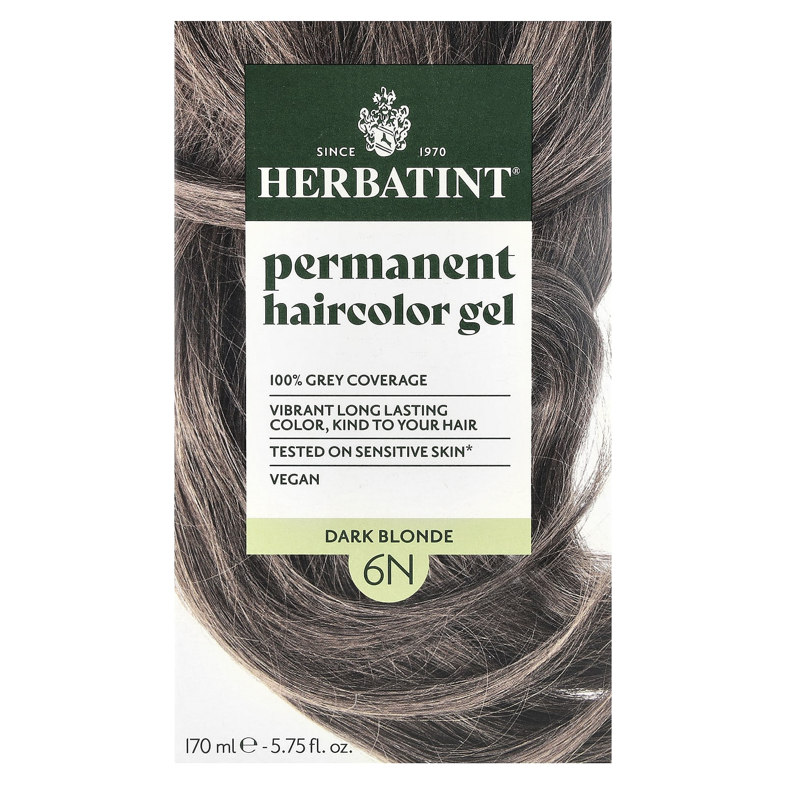 Гель Herbatint Permanent Haircolor 6N Dark Blonde, 170 мл — фото 3
