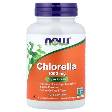 Хлорелла NOW Foods, 1 г, 120 таблеток
