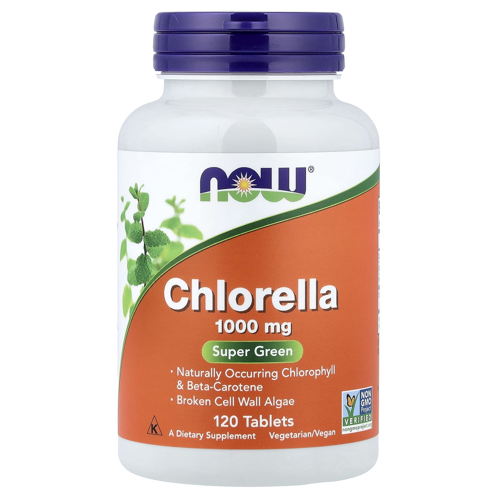 Хлорелла NOW Foods, 1 г, 120 таблеток