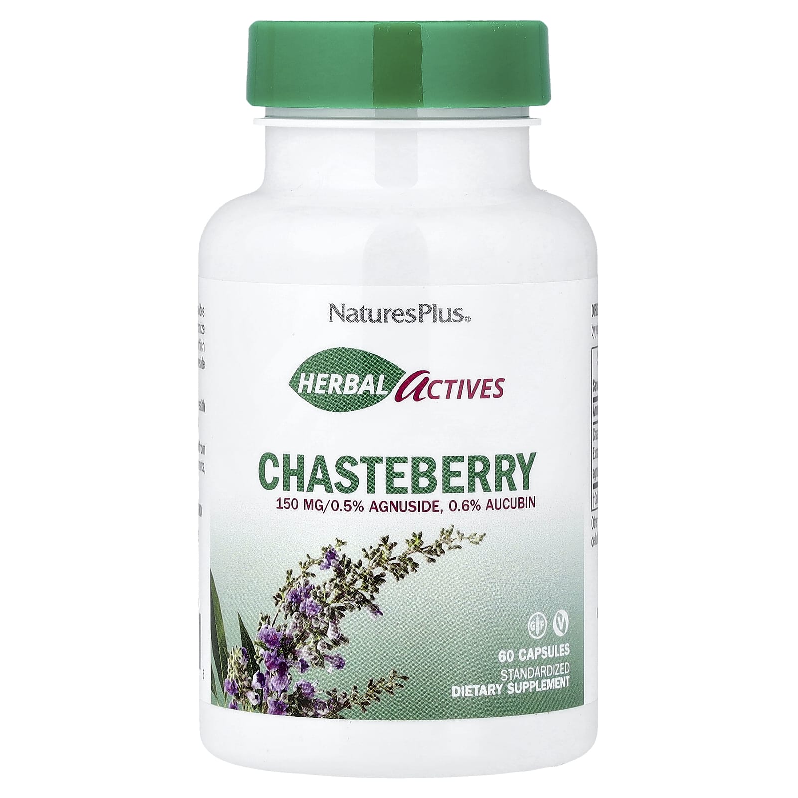 Витекс NaturesPlus Herbal Actives, 150 мг, 60 капсул