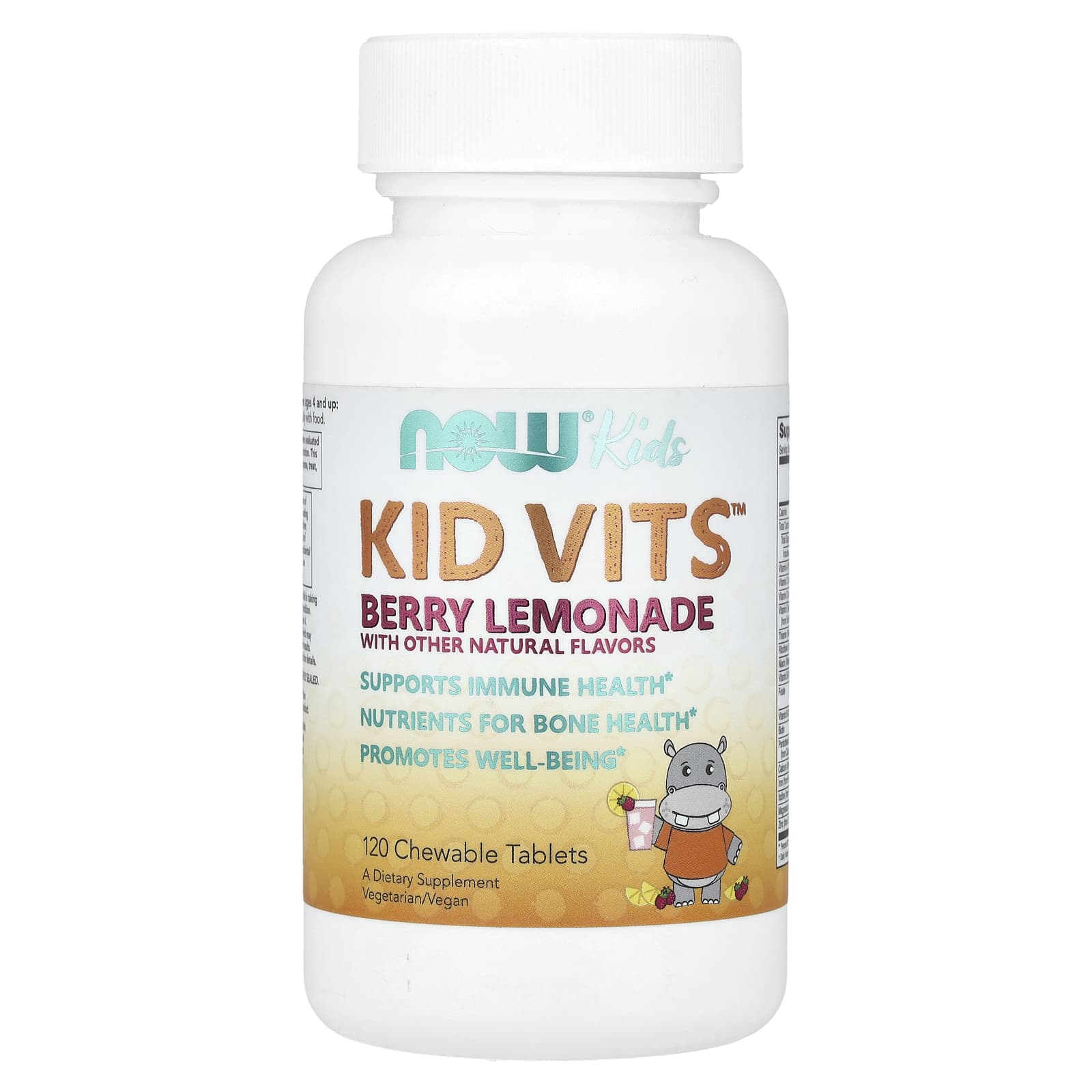 Детские мультивитамины Kid Vits NOW Foods™, вкус Berry Lemonade, 120 жевательных таблеток