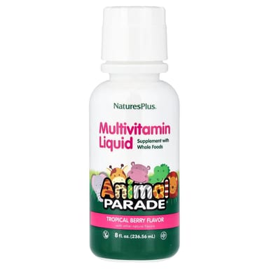 Мультивитамины NaturesPlus Animal Parade® Liquid Tropical Berry, 236.56 мл, жидкая форма