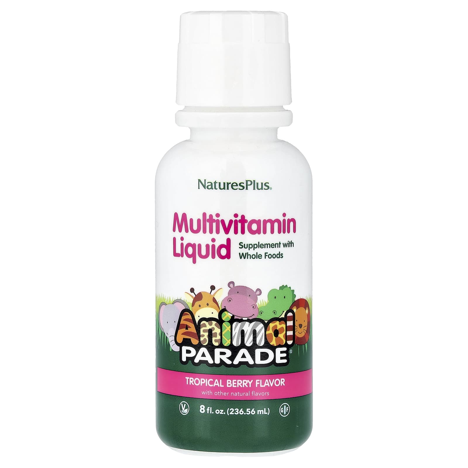 Мультивитамины NaturesPlus Animal Parade® Liquid Tropical Berry, 236.56 мл, жидкая форма